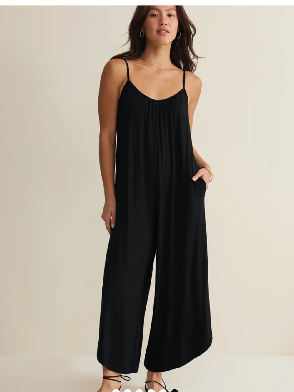 Blue Wide-Leg Spaghetti Strap Jumpsuit